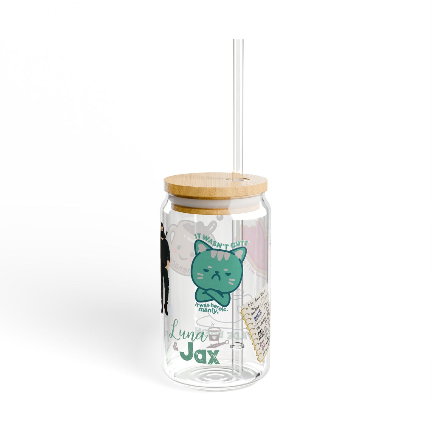 Sipper Glass - My Vigilante Valentine Book Merch