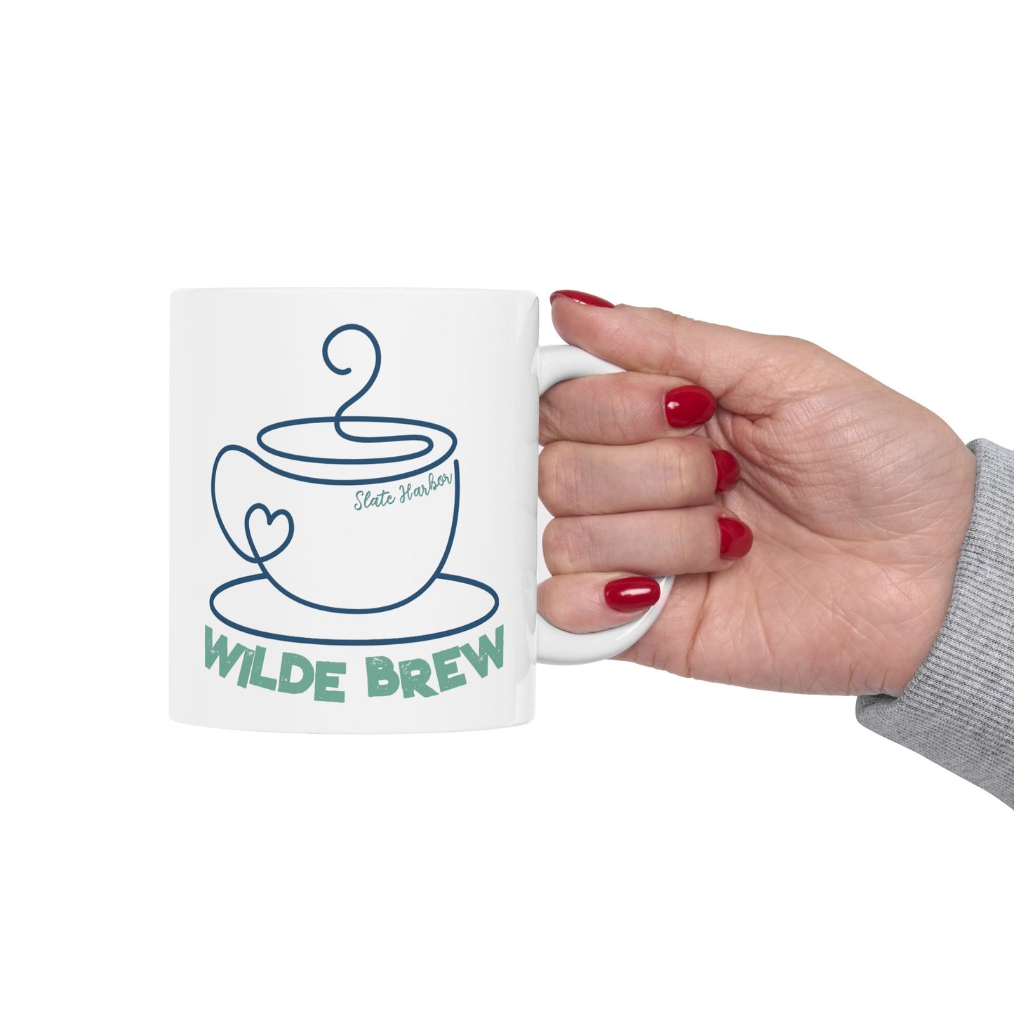Ceramic Mug - Logo for Wilde Brew Coffee Shop - My Vigilante Valentine Book Merch