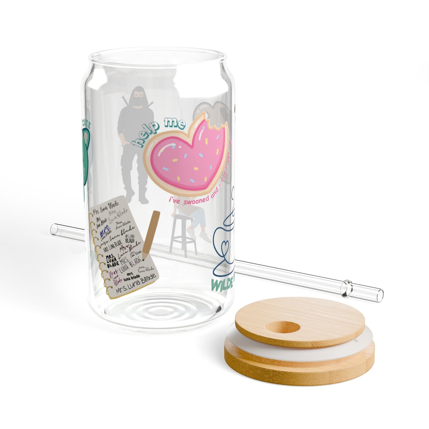 Sipper Glass - My Vigilante Valentine Book Merch
