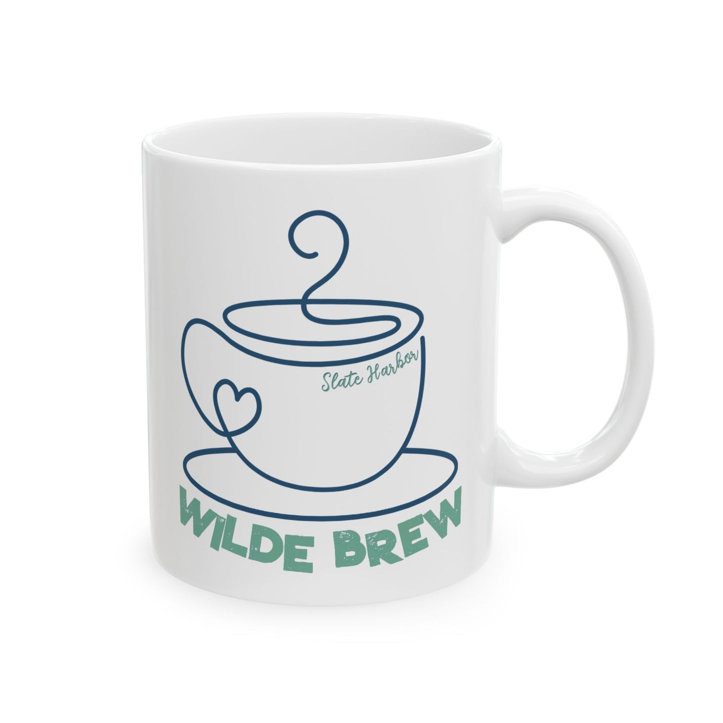Ceramic Mug - Logo for Wilde Brew Coffee Shop - My Vigilante Valentine Book Merch