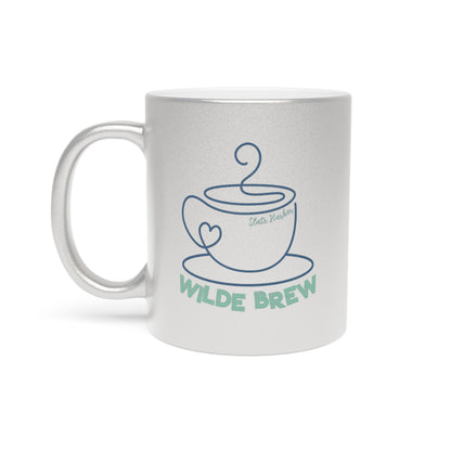 Metallic Mug - Wilde Brew Coffee Shop Logo from My Vigilante Valentine - Book Merch