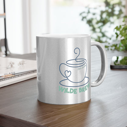 Metallic Mug - Wilde Brew Coffee Shop Logo from My Vigilante Valentine - Book Merch