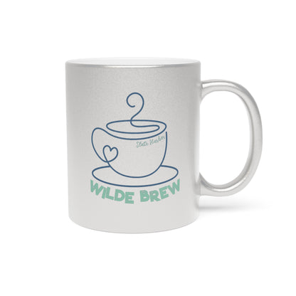 Metallic Mug - Wilde Brew Coffee Shop Logo from My Vigilante Valentine - Book Merch